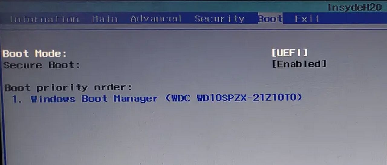 Интерфейс настройки Secure Boot в BIOS (UEFI)