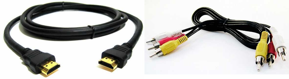 Два вида кабеля для подключения приставки